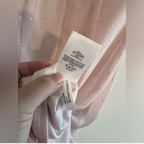 Express - Metallic Clip Dot Puff Sleeve Dress - Size XXS - Picture 12 of 12